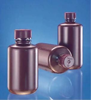 Plastic Bottle HDPE, amber, narrow neck